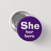 Sie, sie, ihr Pronouns-Knopf Button (Vorne & Hinten)