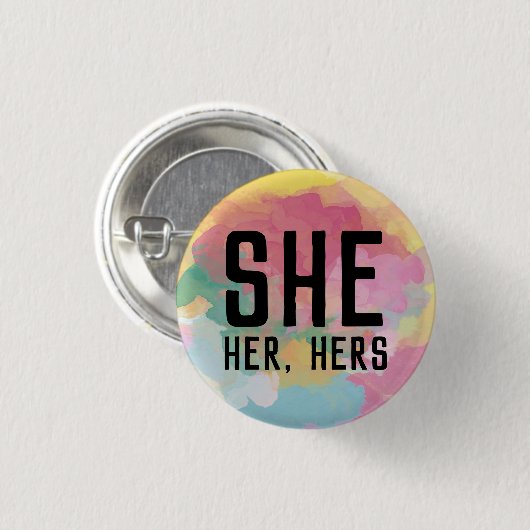 Sie, sie, ihr Pronouns-Knopf Button (Vorne & Hinten)