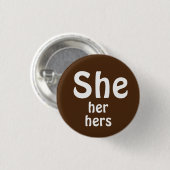 Sie, sie, ihr Pronouns-Knopf Button (Vorne & Hinten)