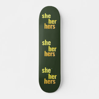 Sie/sie/ihr Pronouns-Skateboard-Deck Skateboard