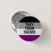 sie/sie/ihre Pronomen auf asexual stolze Flagge Button (Vorne & Hinten)