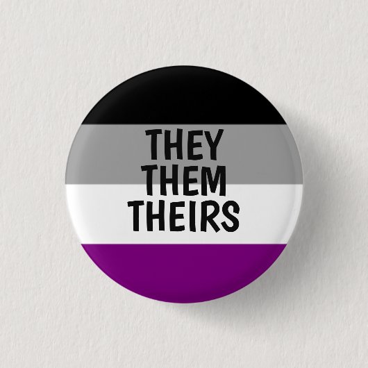 sie/sie/ihre Pronomen auf asexual stolze Flagge Button (Vorderseite)