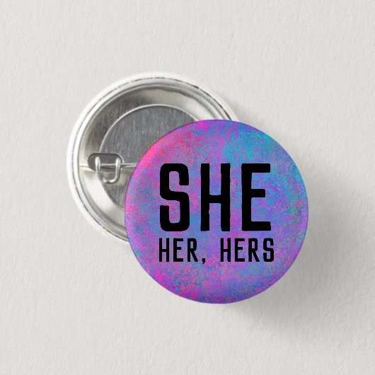 Sie, sie, ihre Pronomen Button (Vorne & Hinten)