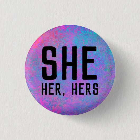 Sie, sie, ihre Pronomen Button (Vorderseite)