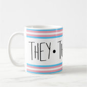 Sie/sie/ihre Pronomen transgender Kaffeepause Tass Kaffeetasse (Links)
