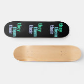 Sie/sie/ihre Pronos Skateboard Deck (Horizontal)