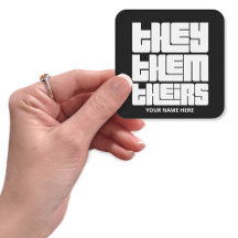 Sie sie ihre Pronouns Big and Bold White Schriftar