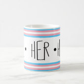 Sie/sie/ihre Pronouns Transgender Coffee Tasse (Mittel)