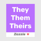 Sie sie ihre Pronouns Vinyl Sticker (Blatt)