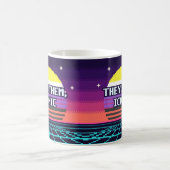 Sie, Sie, Ikonische nichtbinäre Pride-Pixel-Tasse Kaffeetasse (Mittel)
