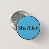 Sie/sie - Kleines bevorzugtes Pronomen Button (Vorne & Hinten)