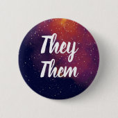 Sie/sie kundengerechtes Galaxie-Pronomen Button (Vorderseite)