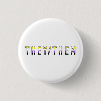 Sie/sie nicht binäre Stolz Flag Pronouns Abzeichen Button