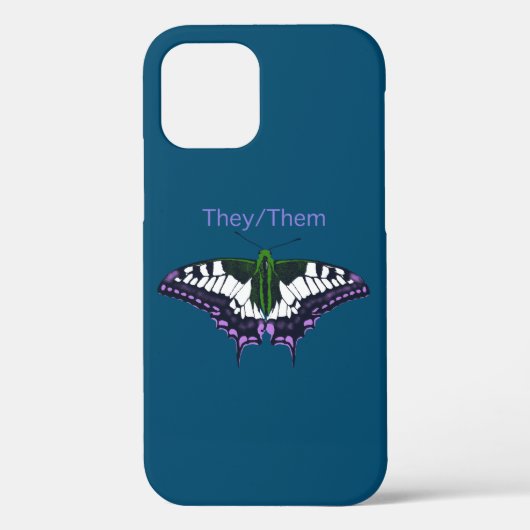 Sie/sie nicht binäre Stolz Frack Butterfly Case-Mate iPhone Hülle (Rückseite)