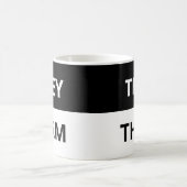 Sie/sie Pronomen Black & White Classic Tasse (Mittel)
