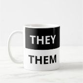 Sie/sie Pronomen Black & White Classic Tasse (Links)