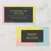 "Sie/sie" Pronomen-Intervention (fein) Visitenkarte (Vorne/Hinten)