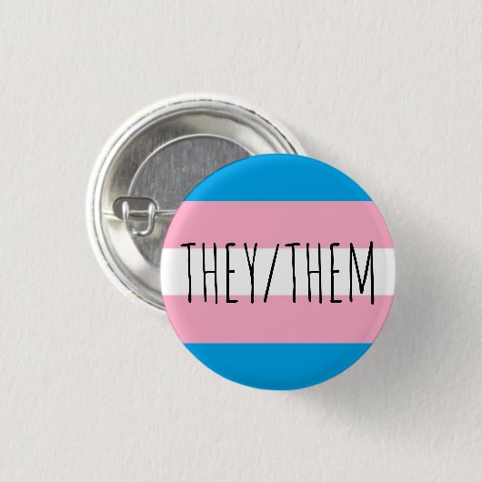 sie/sie Pronomentransport-Stolzflagge Button (Vorne & Hinten)