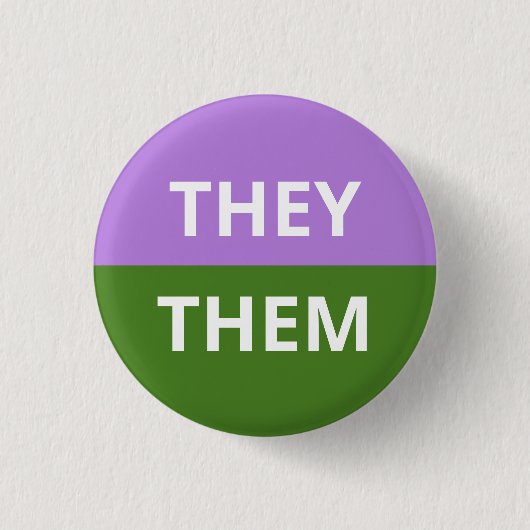 Sie/sie Pronomina Genderqueer Abzeichen Button (Vorderseite)