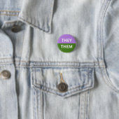 Sie/sie Pronomina Genderqueer Abzeichen Button (Beispiel)