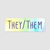 Sie sie Pronomina Namensschild (Vorderseite)