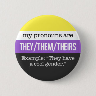 Sie/sie Pronomina - Nonbinary Flagge Button
