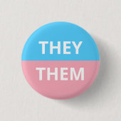 Sie/sie Pronominatransgender-Abzeichen Button (Vorderseite)