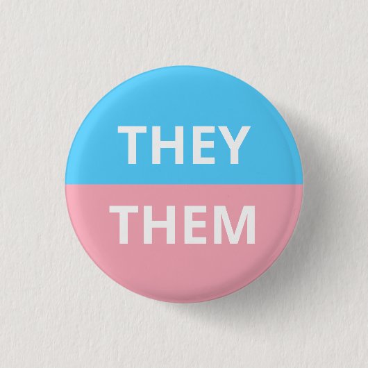 Sie/sie Pronominatransgender-Abzeichen Button (Vorderseite)