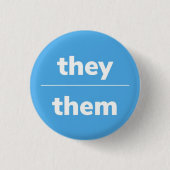 Sie/sie Pronoun-Button, 1¼ Zoll-Taste Button (Vorderseite)