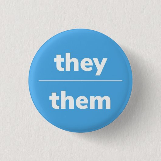 Sie/sie Pronoun-Button, 1¼ Zoll-Taste Button (Vorderseite)