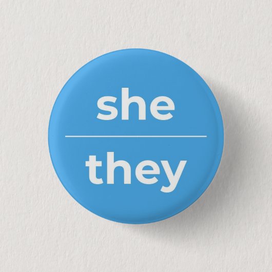 Sie/sie Pronoun-Button, 1¼ Zoll-Taste Button (Vorderseite)