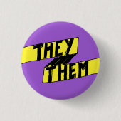 Sie sie Pronoun Button Nonbinary (Vorderseite)