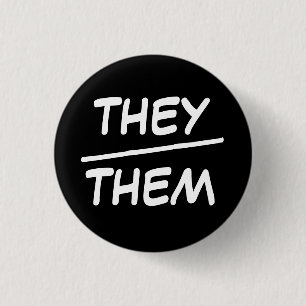 Sie/sie Pronouns Black & White Abzeichen Button
