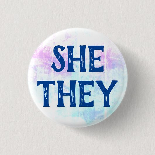 Sie sie Pronouns Button (Vorderseite)