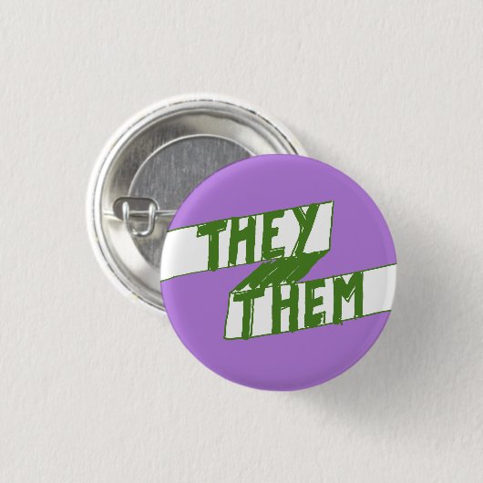 Sie sie Pronouns Button Genderqueer (Vorne & Hinten)