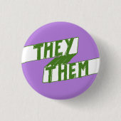 Sie sie Pronouns Button Genderqueer (Vorderseite)
