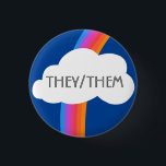 Sie/sie Pronouns farbenfrohe Regenbogenwolke Button<br><div class="desc">Dekorieren Sie Ihr Outfit mit diesem coolen Kunstknopf. Macht ein großartiges Geschenk! Sie können ihn anpassen und auch Text hinzufügen. Karo in meinem Shop für viel mehr Farben und Muster! Lass mir Bescheid,  wenn du auch etwas Gewohntes willst.</div>
