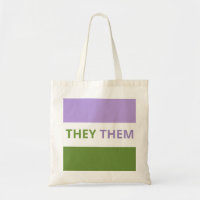 Sie/sie Pronouns Genderqueer Flag Budget Tasche