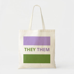 Sie/sie Pronouns Genderqueer Flag Budget Tasche
