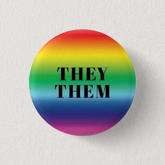 Sie, sie, Pronouns Lgbtq Lgbt Pride Rainbow Button (Vorderseite)