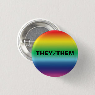 Sie, sie, Pronouns Lgbtq Lgbt Pride Rainbow Button