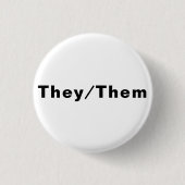 Sie, sie, Pronouns - Lgbtq Stolz Schwarz-weiß Button (Vorderseite)