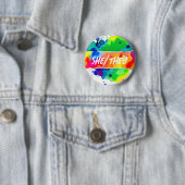 Sie/sie Pronouns Prix Watercolor Rainbow Button (Beispiel)