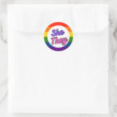 Sie sie Pronouns Rainbow Que Stickers (Tasche)