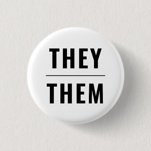 Sie sie Pronouns Schwarz-weiß lgbtq Gay Pride Button (Vorderseite)