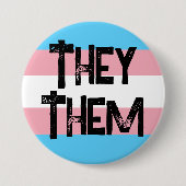 Sie sie Pronouns Trans Button (Vorderseite)
