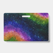 Sie/sie Regenbogen-Galaxy-Abzeichen Ausweis (Rückseite)