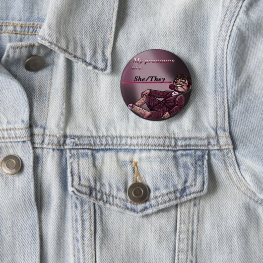 Sie/Sie Schauspielerin/Schauspielerin! Mark Pronou Button (Beispiel)