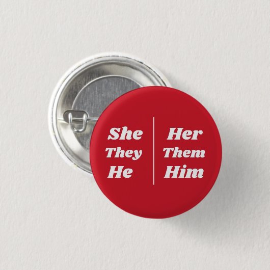 Sie/sie sie/sie Er/Er Pronoun Button (Vorne & Hinten)