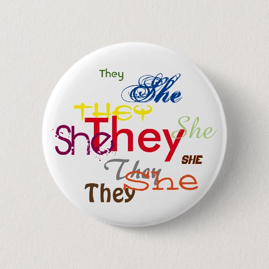 Sie/Sie Überall Button (Vorderseite)